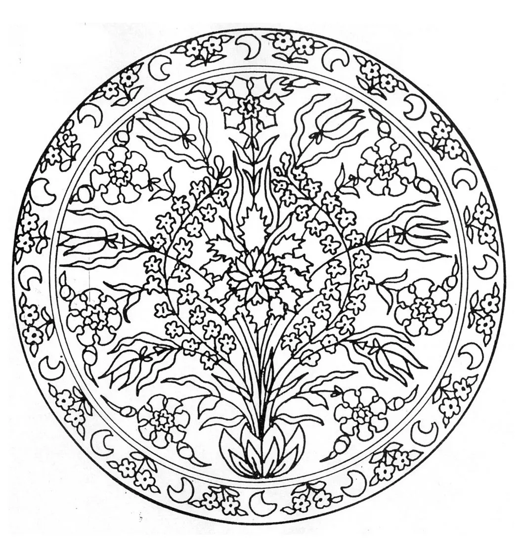 Blumiges Mandala (Thematische Mandalas : Blumen & Vegetation)