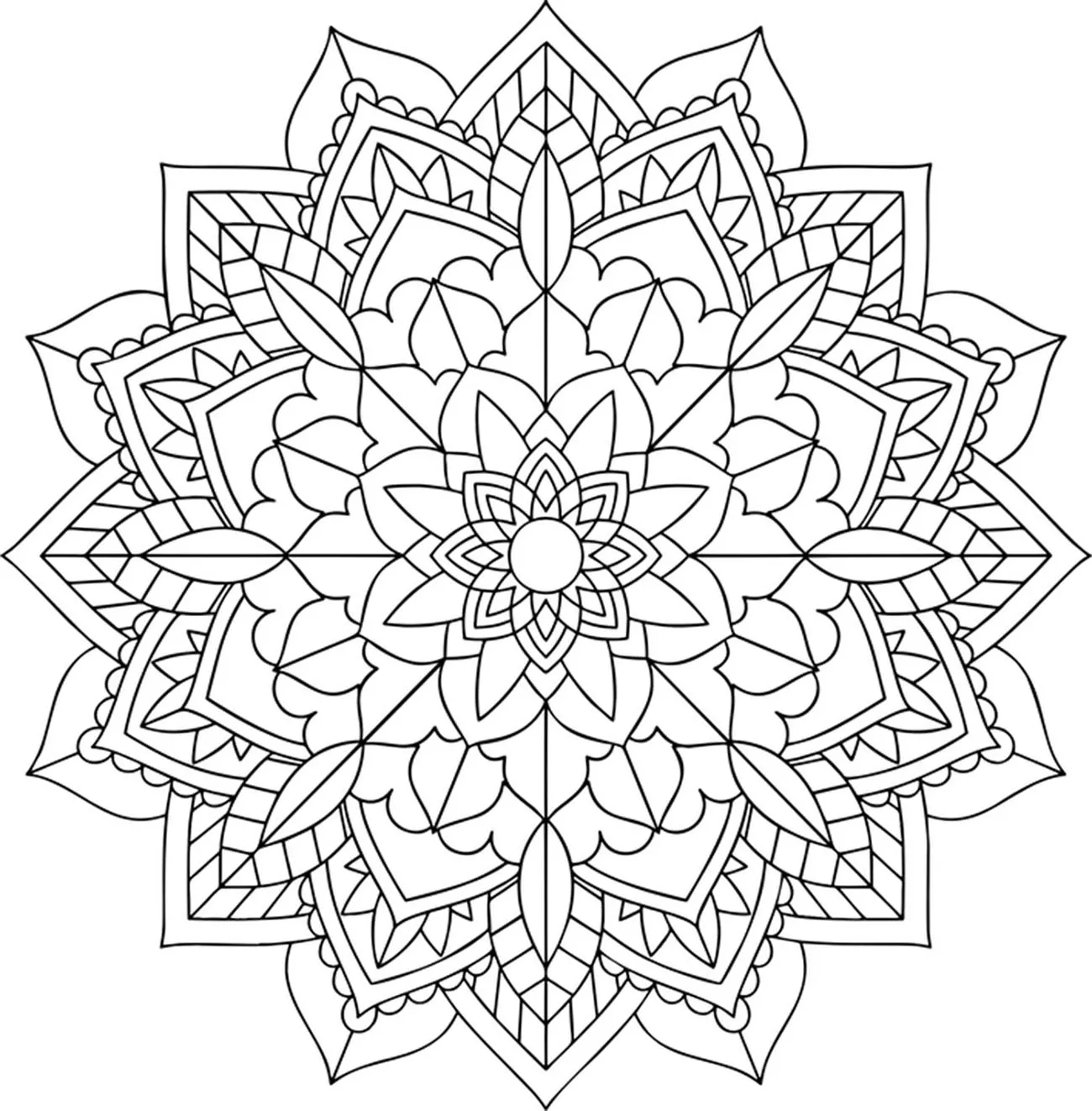 Blumenmandala für alle (Thematische Mandalas : Blumen & Vegetation)