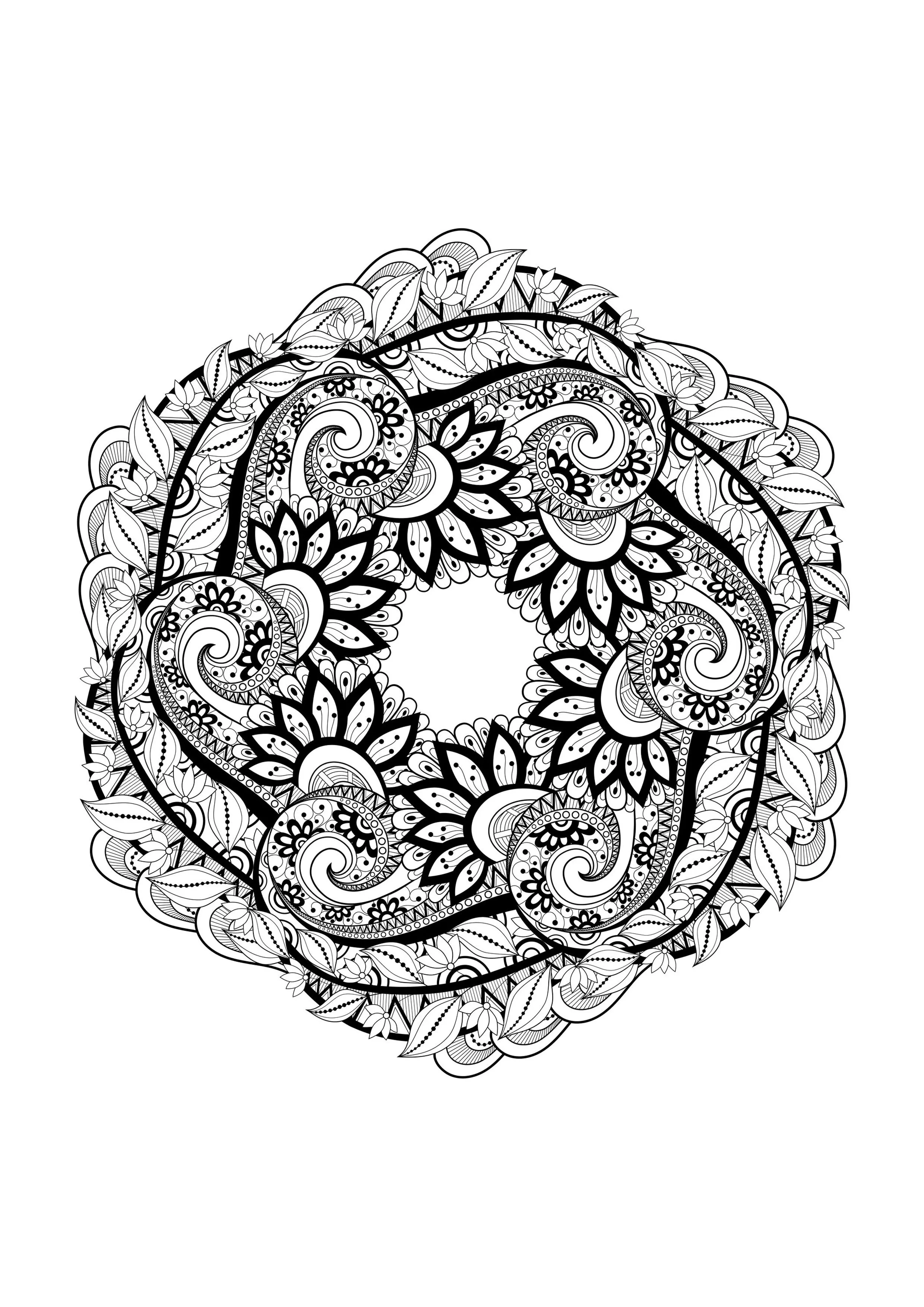 Bewegtes Mandala (Thematische Mandalas : Blumen & Vegetation)