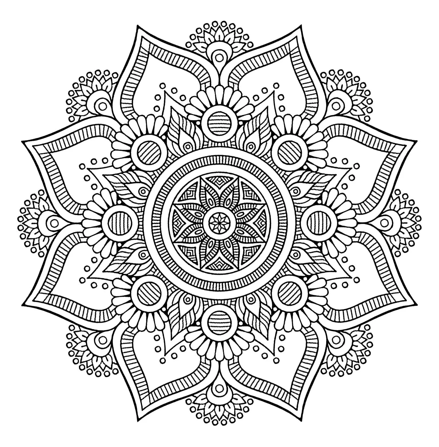 Die große Blume (Thematische Mandalas : Blumen & Vegetation)