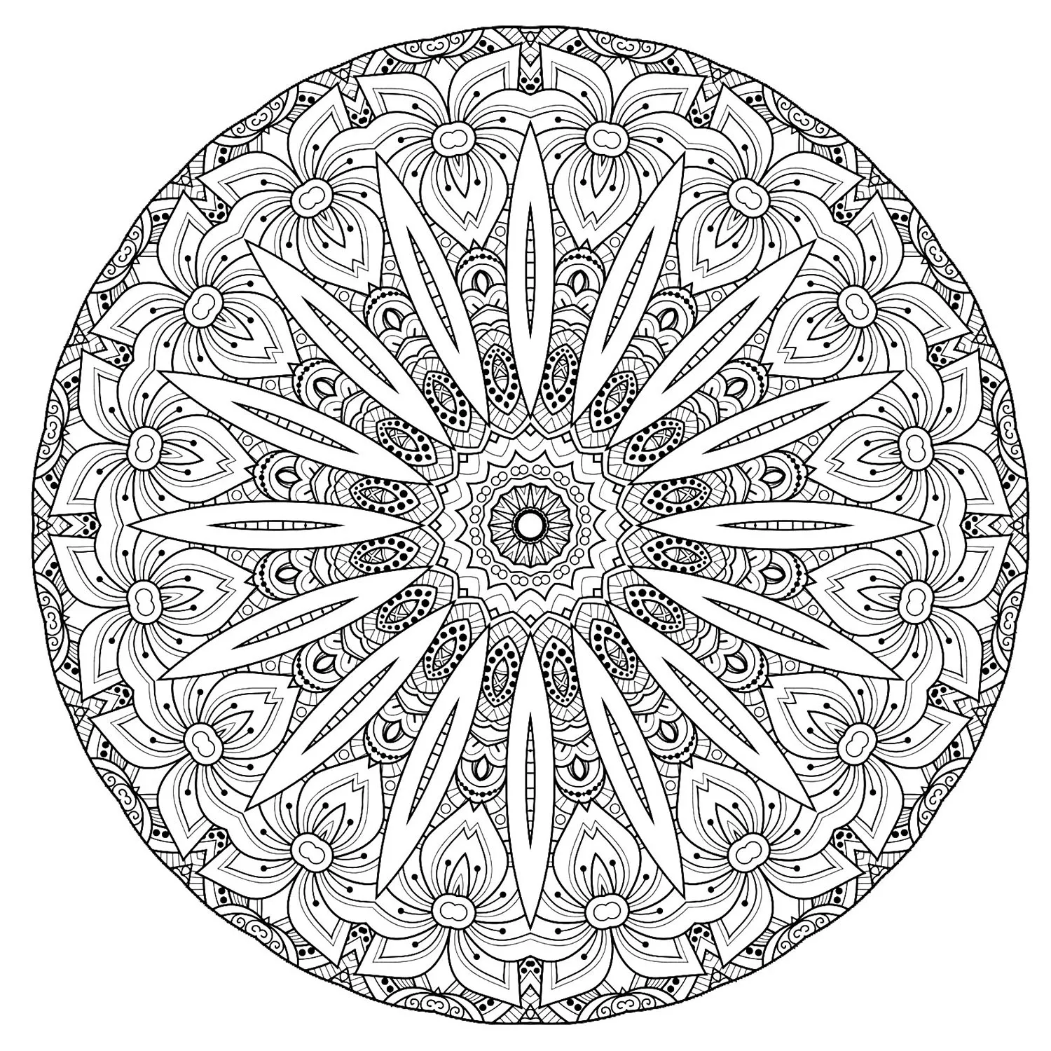 Hochwertiges Mandala (Thematische Mandalas : Blumen & Vegetation)