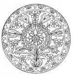 Blumiges Mandala (Thematische Mandalas : Blumen & Vegetation)