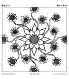 Originelles Ausmalbild mit Blumen (Thematische Mandalas : Blumen & Vegetation)