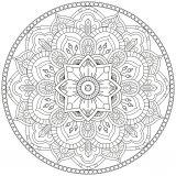 Einfaches Mandala zum Thema Blumen (Thematische Mandalas : Blumen & Vegetation)