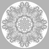 Mandala auf grauem Hintergrund