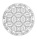 Mandala mit Blumen zum Ausmalen (Thematische Mandalas : Blumen & Vegetation)