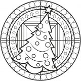 Mandala Weihnachtsbaum (Thematische Mandalas : Blumen & Vegetation)