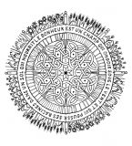 Mandala zum Ausmalen mit Blumen und Blättern (Thematische Mandalas : Blumen & Vegetation)