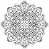 Mandala mit Blumen und Blättern - 9 (Thematische Mandalas : Blumen & Vegetation)