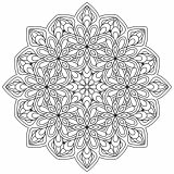 Mandala mit Blumen und Blättern   9