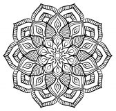 Ein Blumenmandala mit einem ganz besonderen Stil (Thematische Mandalas : Blumen & Vegetation)