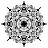 Mandala Zentangle schwarz & weiß