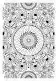 Blumenmandala auf einer ganzen Seite (Thematische Mandalas : Blumen & Vegetation)