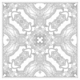 Wunderschönes quadratisches Mandala (Thematische Mandalas : Blumen & Vegetation)
