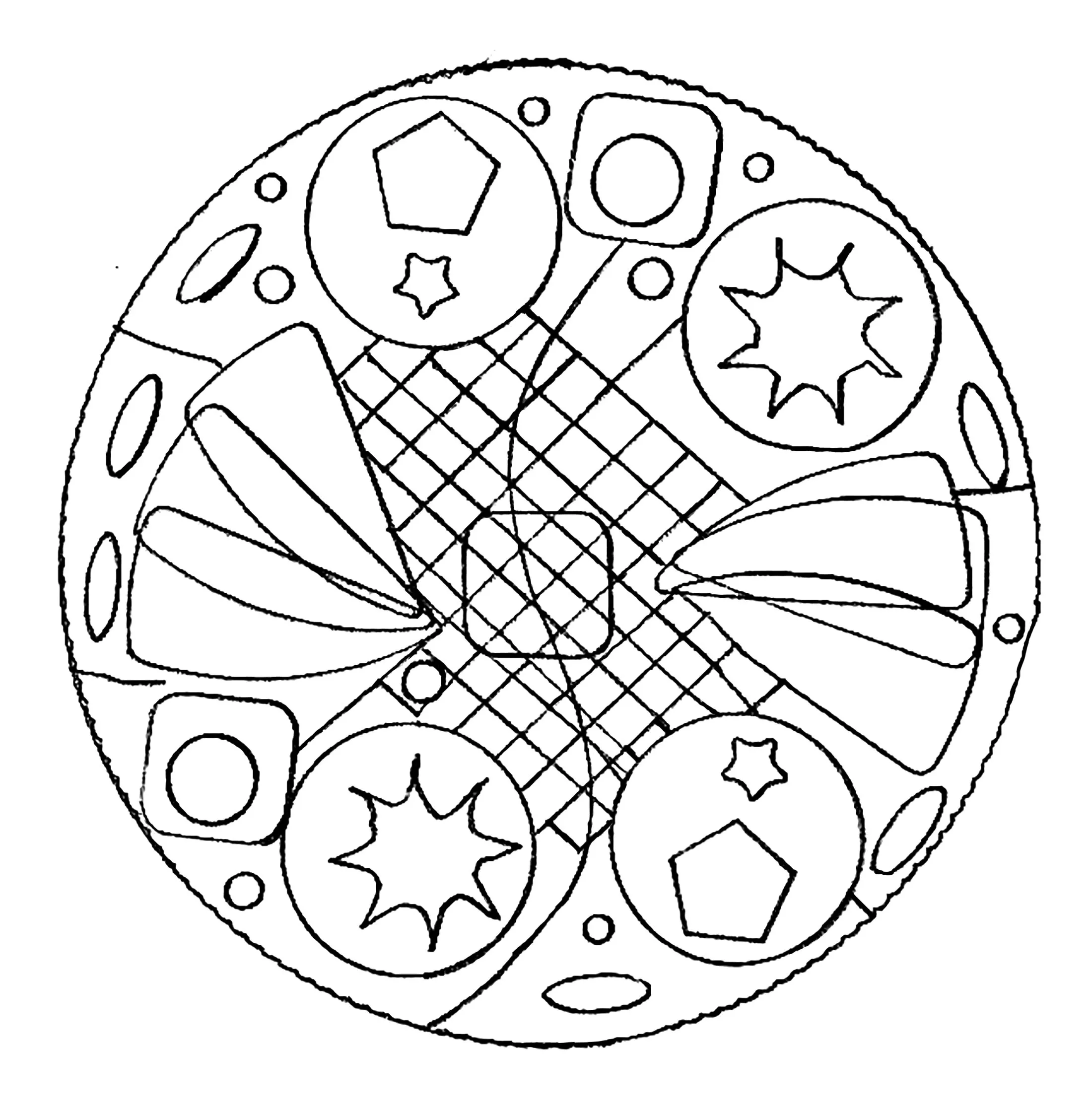 Mandala ganz einfach (Schwierigkeitsgrad Mandalas : Einfach (für Kinder))