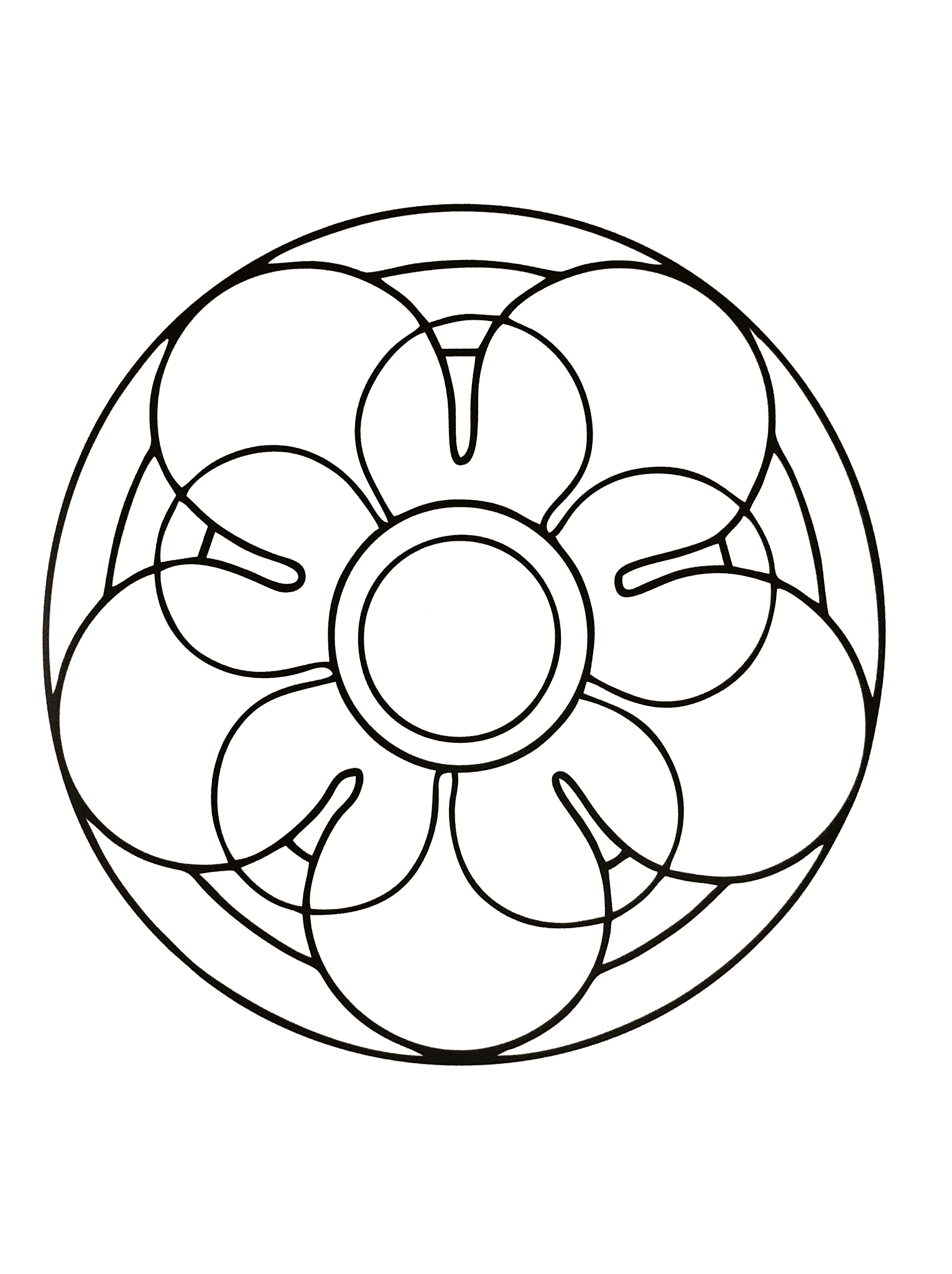 Einfaches Mandala für die Kleinsten (Schwierigkeitsgrad Mandalas : Einfach (für Kinder))