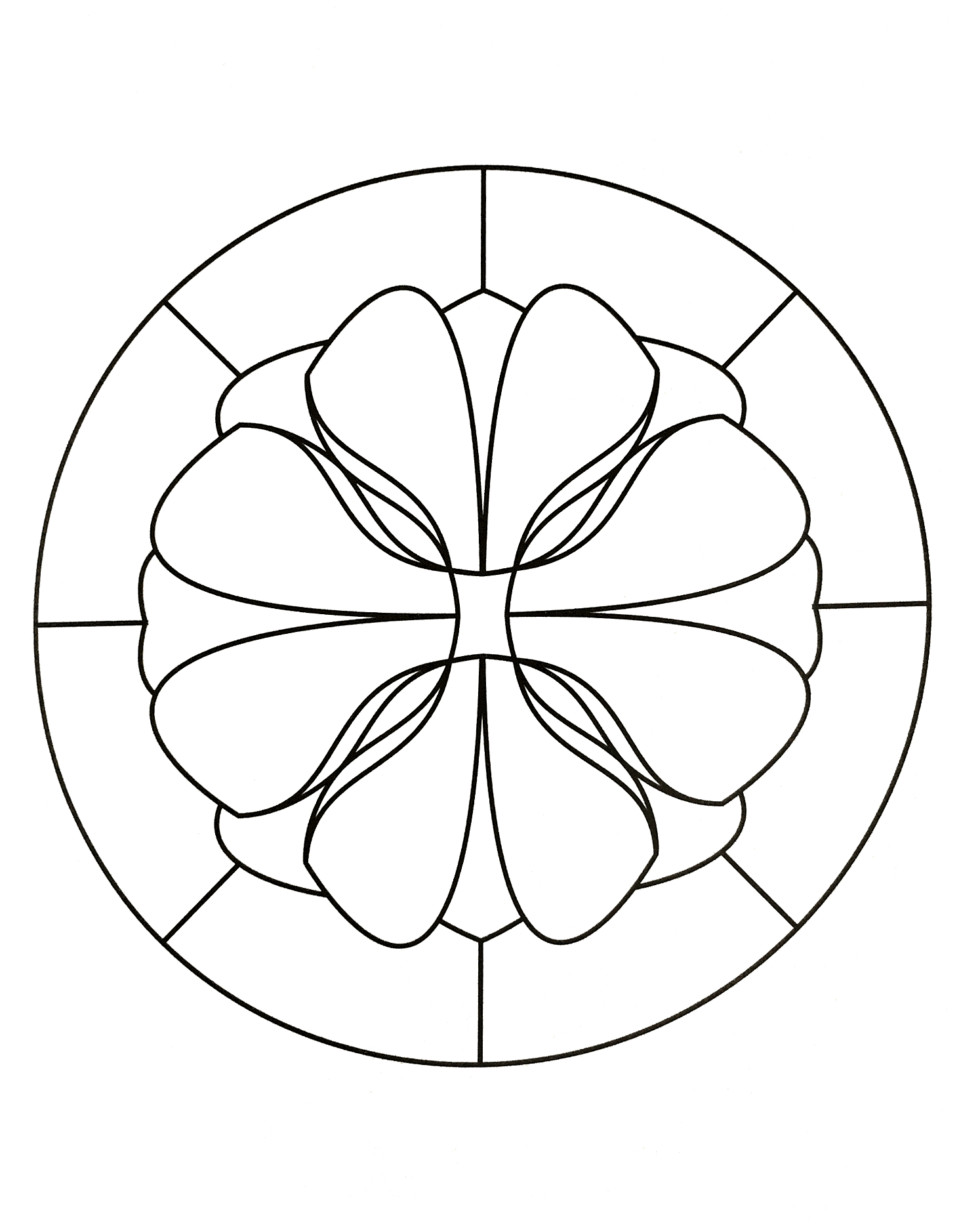 Mandalas kleine Blumen (Schwierigkeitsgrad Mandalas : Einfach (für Kinder))