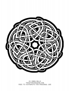 Keltisches Mandala (Schwierigkeitsgrad Mandalas : Einfach (für Kinder))