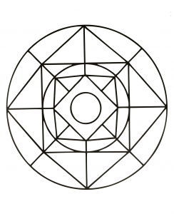 Quadratische und runde Mandalas
