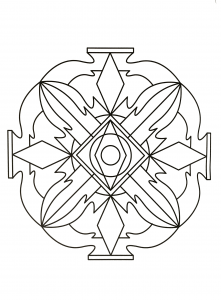 Einfaches Mandala (Schwierigkeitsgrad Mandalas : Einfach (für Kinder))