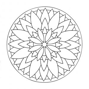 Stern-Mandala (Schwierigkeitsgrad Mandalas : Einfach (für Kinder))