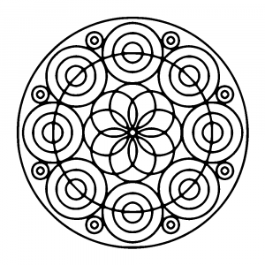 Mandala Kreise und Blumen