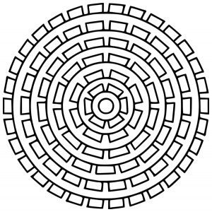 Mandala angulaire (Schwierigkeitsgrad Mandalas : Einfach (für Kinder))
