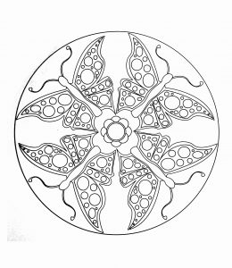 Mandala Schmetterlinge leicht gemacht (Schwierigkeitsgrad Mandalas : Einfach (für Kinder))