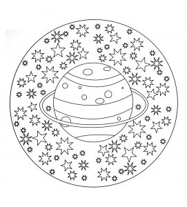 Mandala-Raum (Schwierigkeitsgrad Mandalas : Einfach (für Kinder))