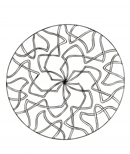 Mandala kleine Bänder (Schwierigkeitsgrad Mandalas : Einfach (für Kinder))