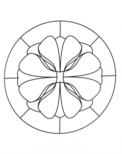 Mandalas kleine Blumen (Schwierigkeitsgrad Mandalas : Einfach (für Kinder))