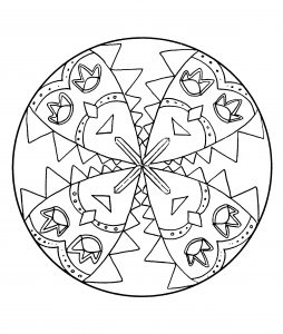 Mandala Karnevalsmasken (Schwierigkeitsgrad Mandalas : Einfach (für Kinder))