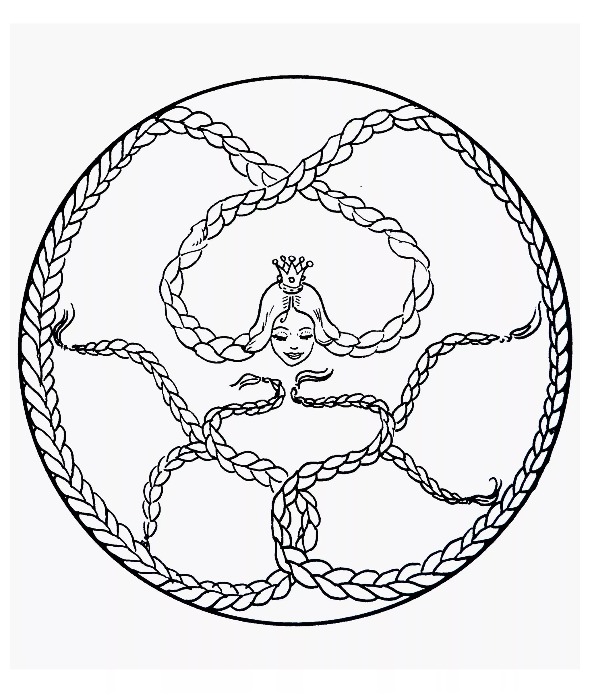 Mandala-a-farbige-persönlichkeiten-raponce (Thematische Mandalas : Figuren)