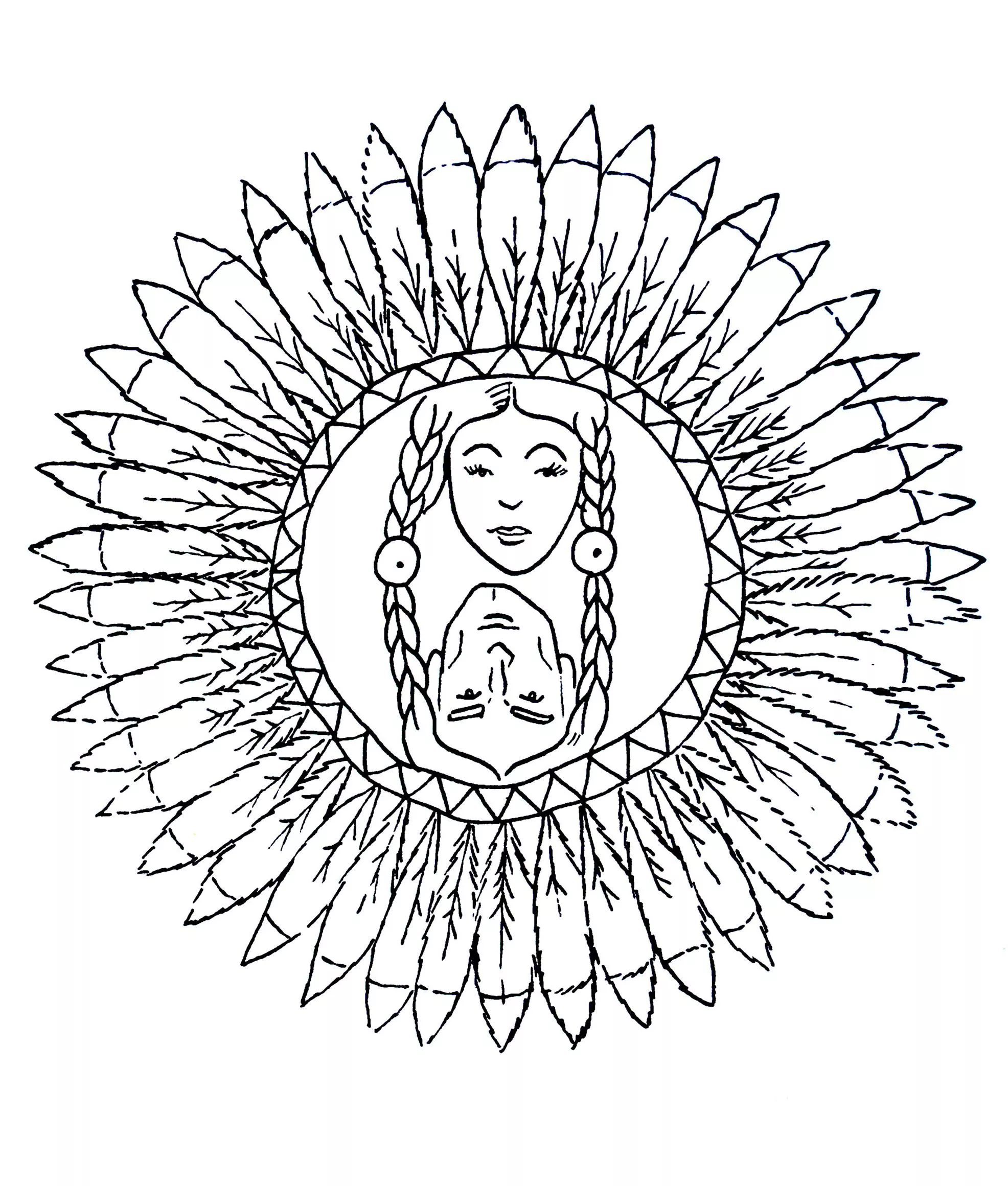 Mandala-a-farbige-indische-persönlichkeiten (Thematische Mandalas : Figuren)