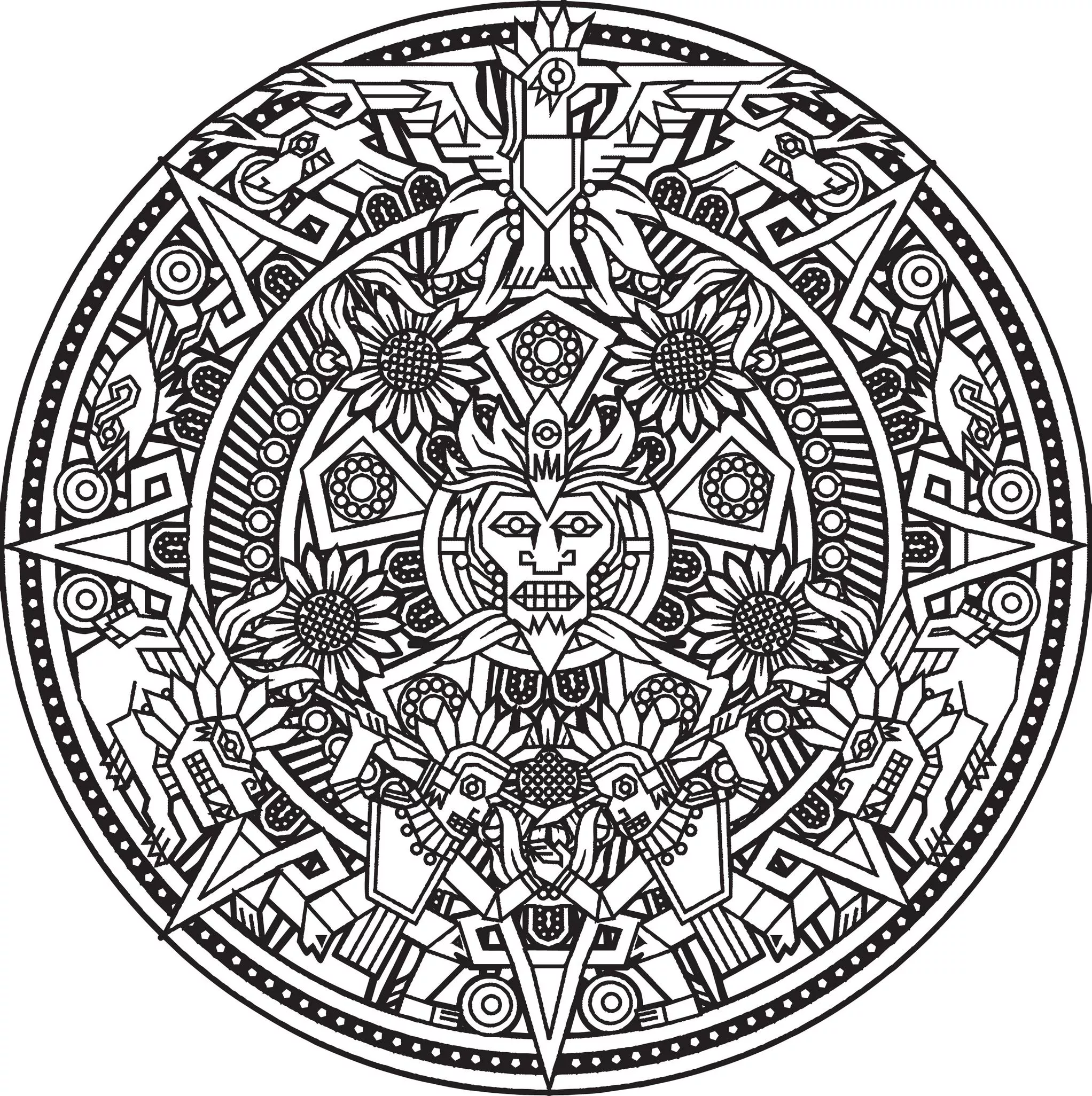 Mandala-Azteke-par-Bigredlynx (Thematische Mandalas : Figuren)
