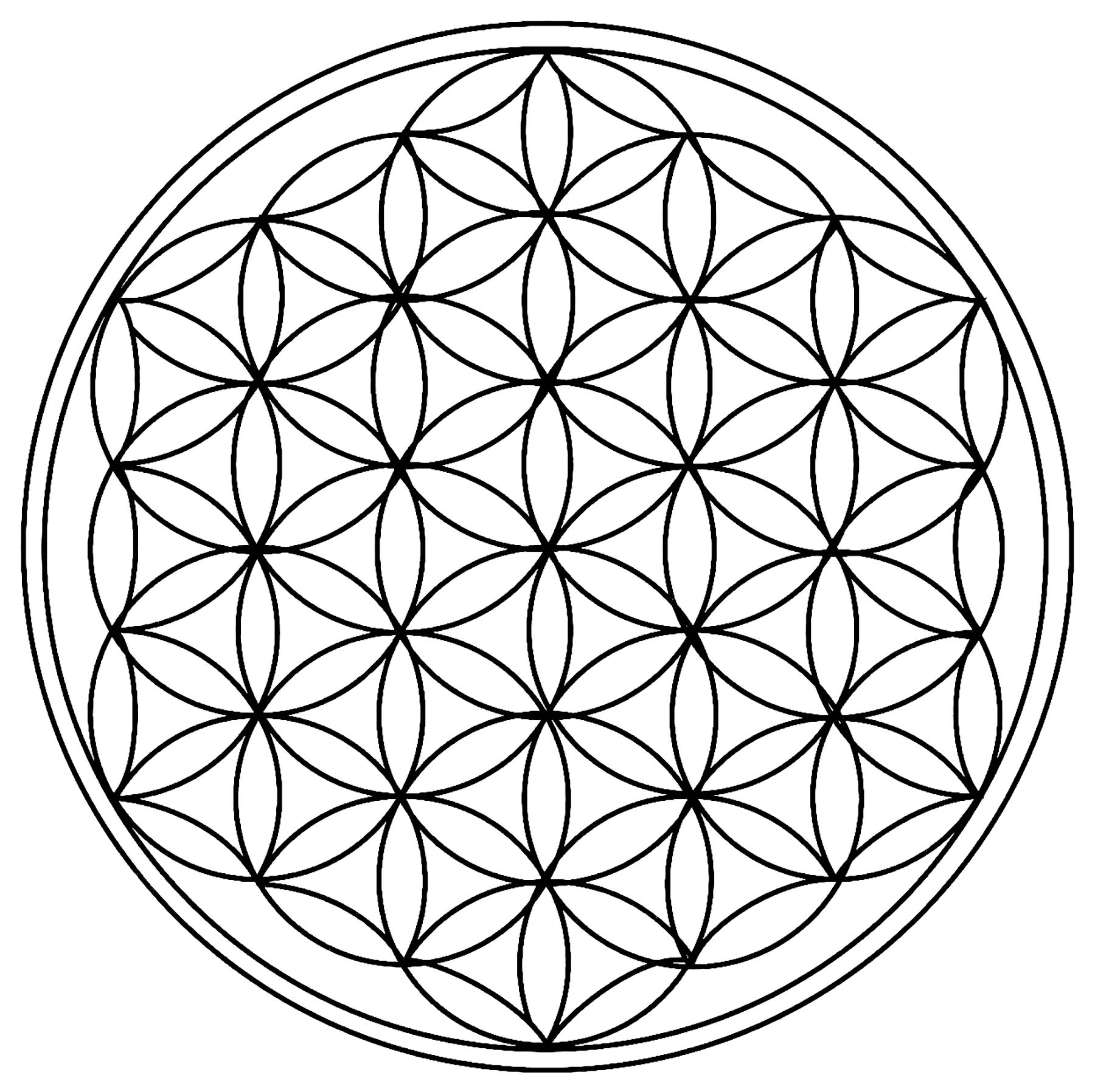 In diesem Mandala gibt es nur Kreise! Und ja, schauen Sie genau hin