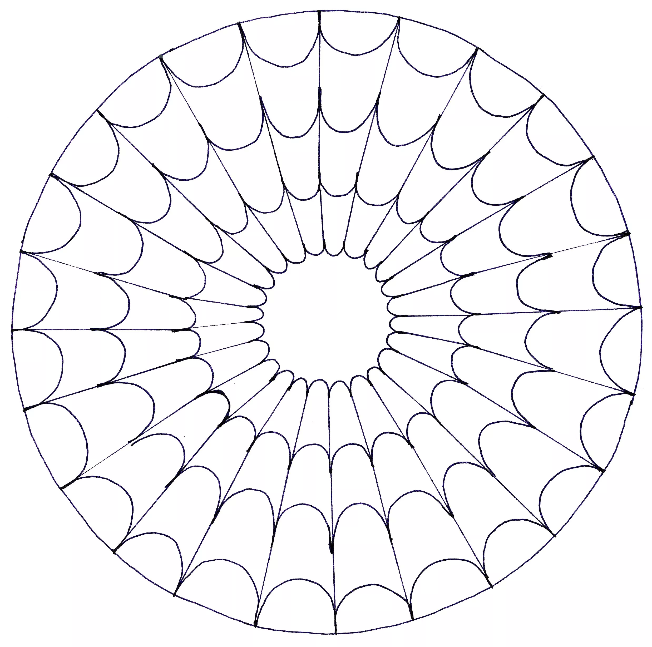 Einfach-lein-an-der-Linie (Thematische Mandalas : Geometrische Muster)