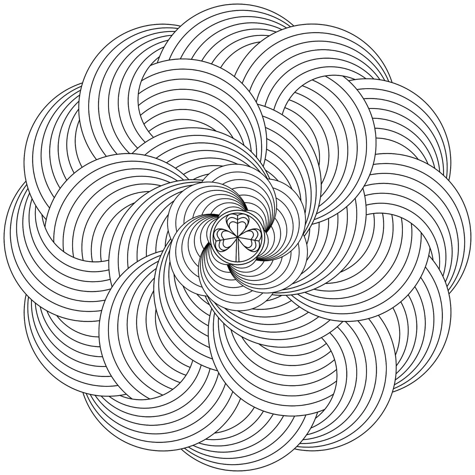Kolorieren-mandala-gratis-regenbogen-versenken (Thematische Mandalas : Geometrische Muster)