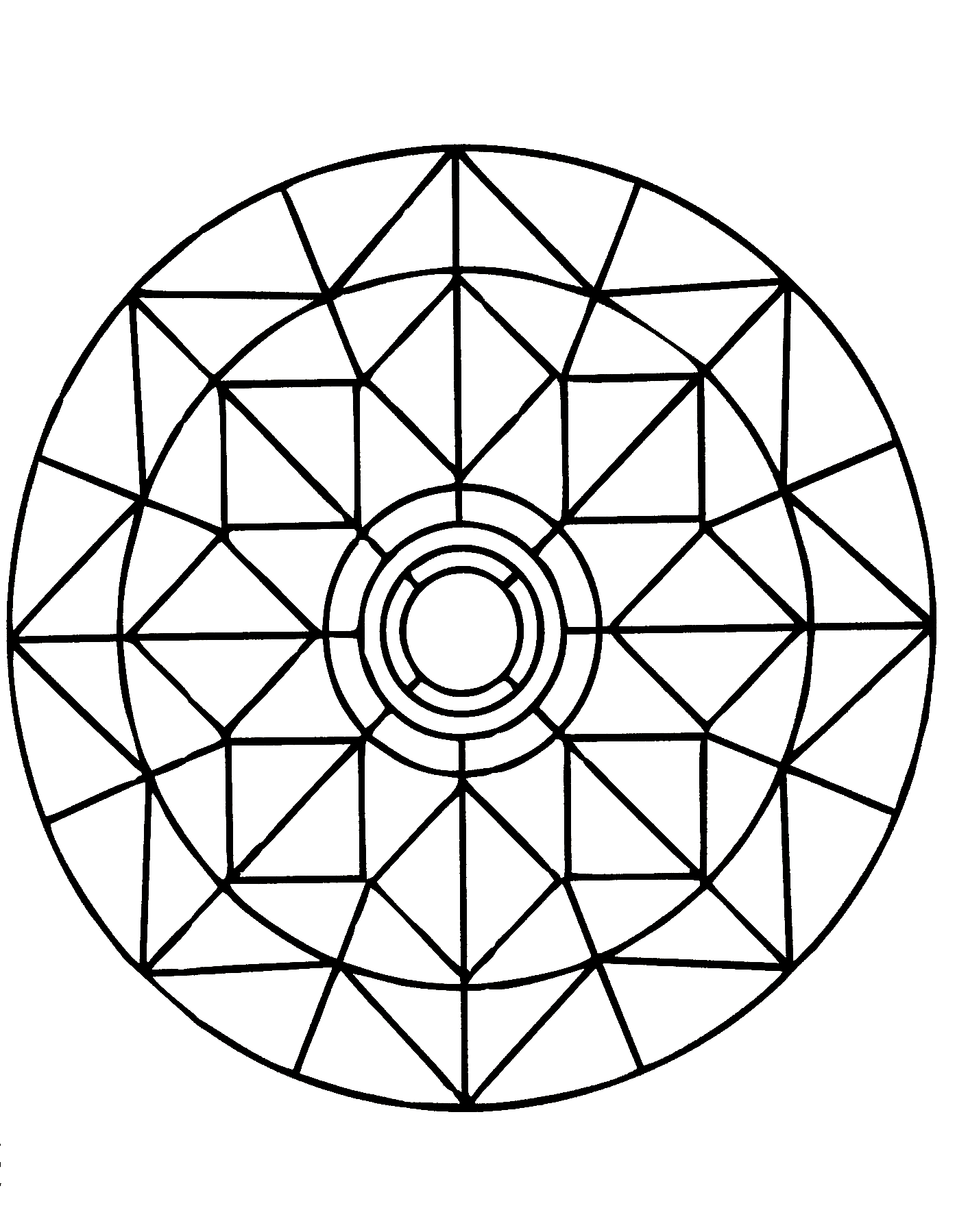 Los geht's mit Minuten der Entspannung mit diesem wunderschönen Mandala, das aus sehr symmetrischen, geometrischen und harmonischen Formen besteht.
