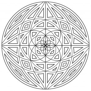 Mandala Mit Konzentrischen Linien