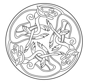 Coloriage mandala art celtic 24