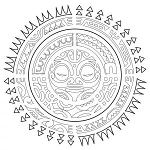 Polynesische Tätowierung: Die Sonne (Thematische Mandalas : Tattoo-Designs)