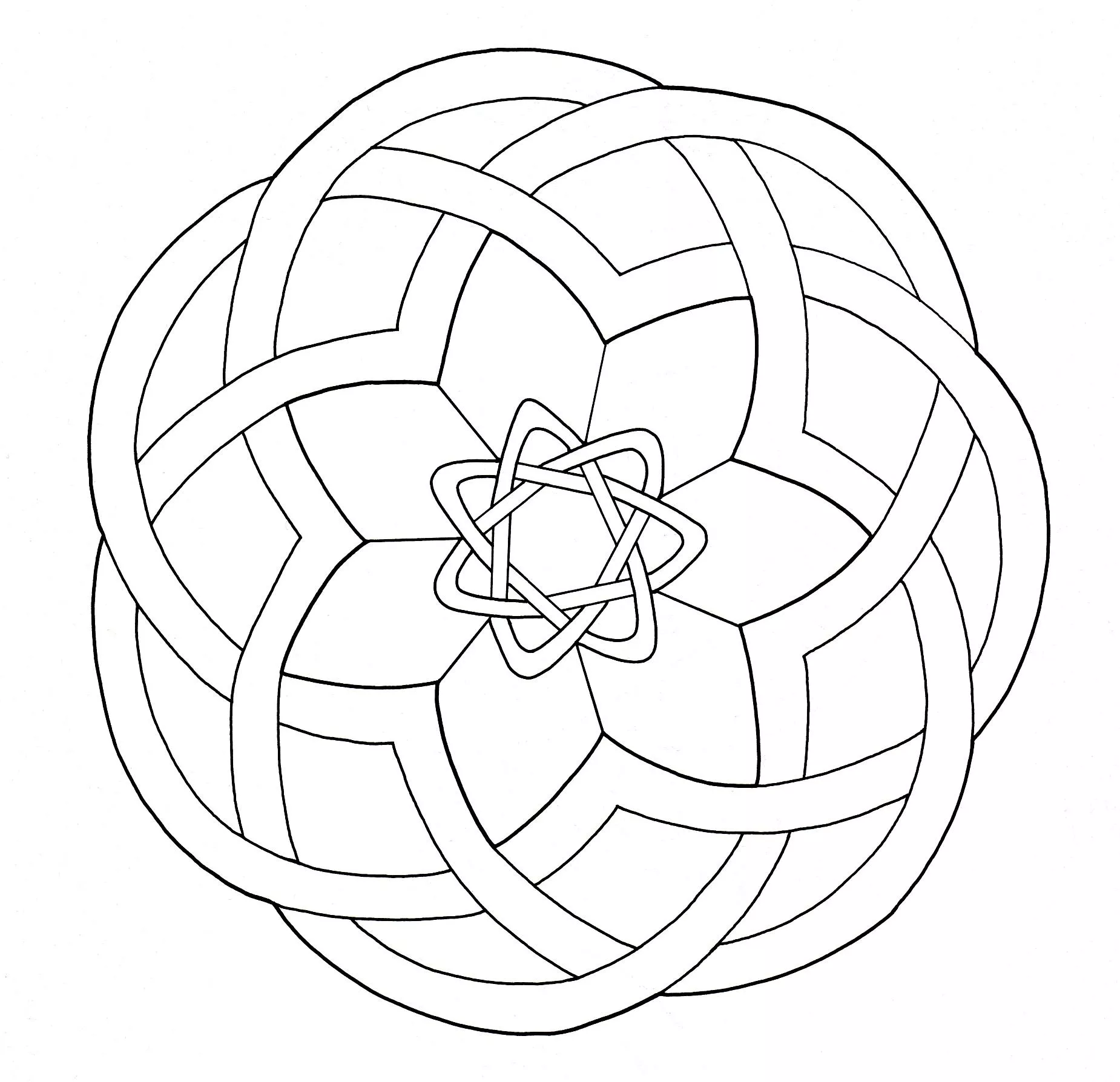 Keltisches Sternmandala (Schwierigkeitsgrad Mandalas : Normal)