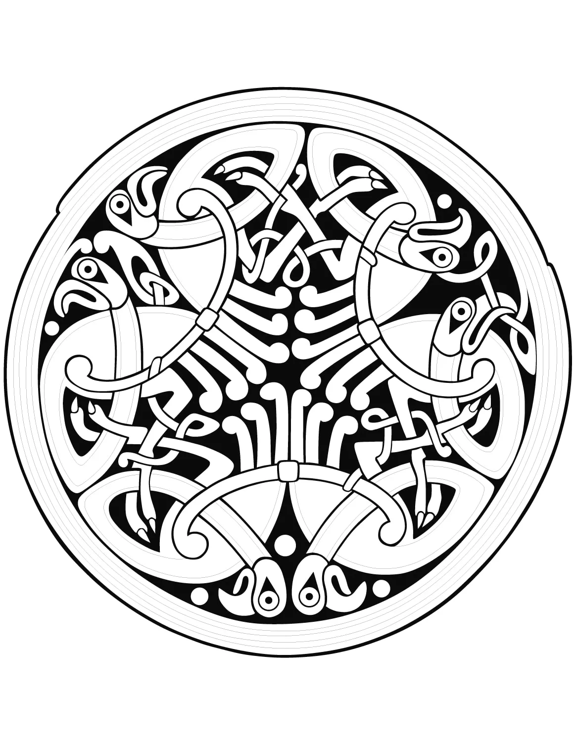 Ein schönes kostenloses Mandala (Schwierigkeitsgrad Mandalas : Normal)