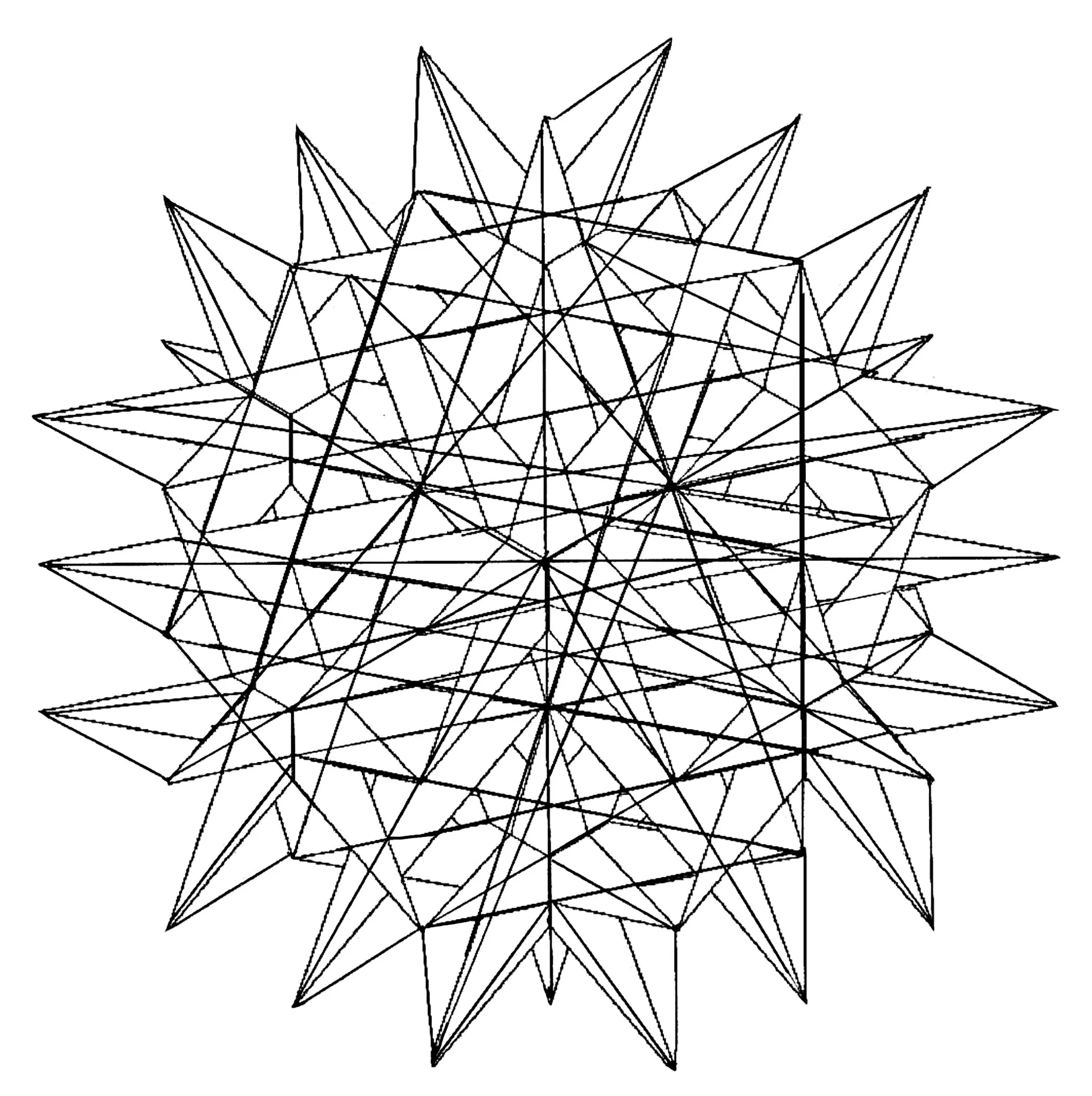 Mandala feine Kanten (Schwierigkeitsgrad Mandalas : Normal)
