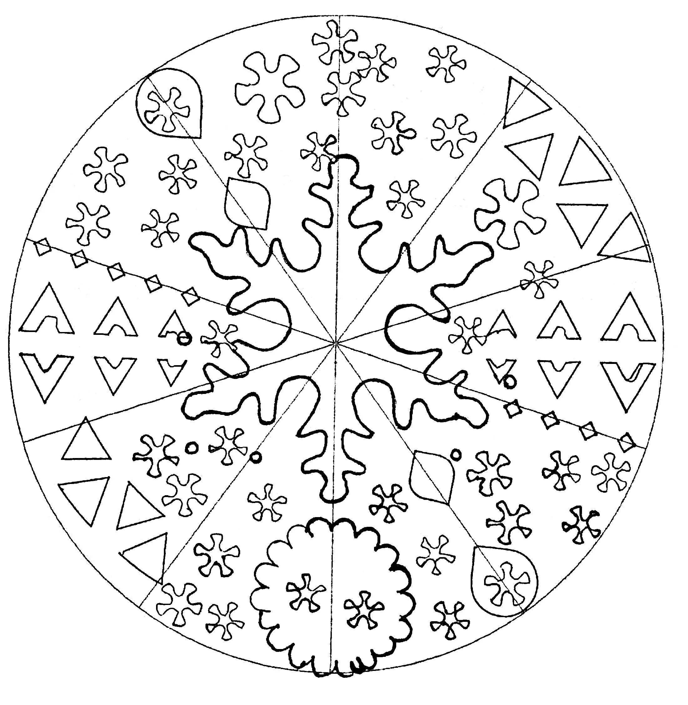 Meeresboden-Mandala (Schwierigkeitsgrad Mandalas : Normal)