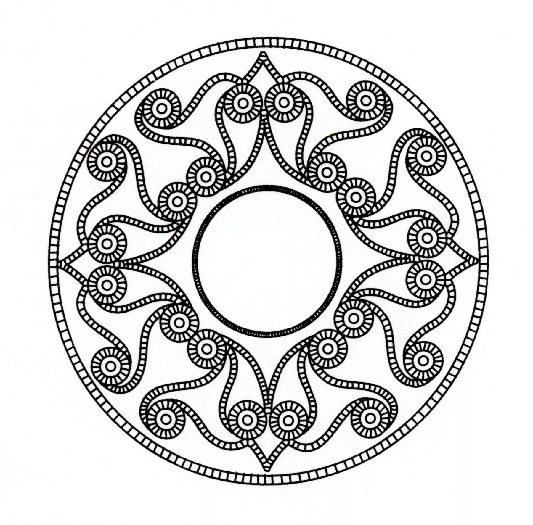 Recht einfaches keltisches Mandala (Schwierigkeitsgrad Mandalas : Normal)
