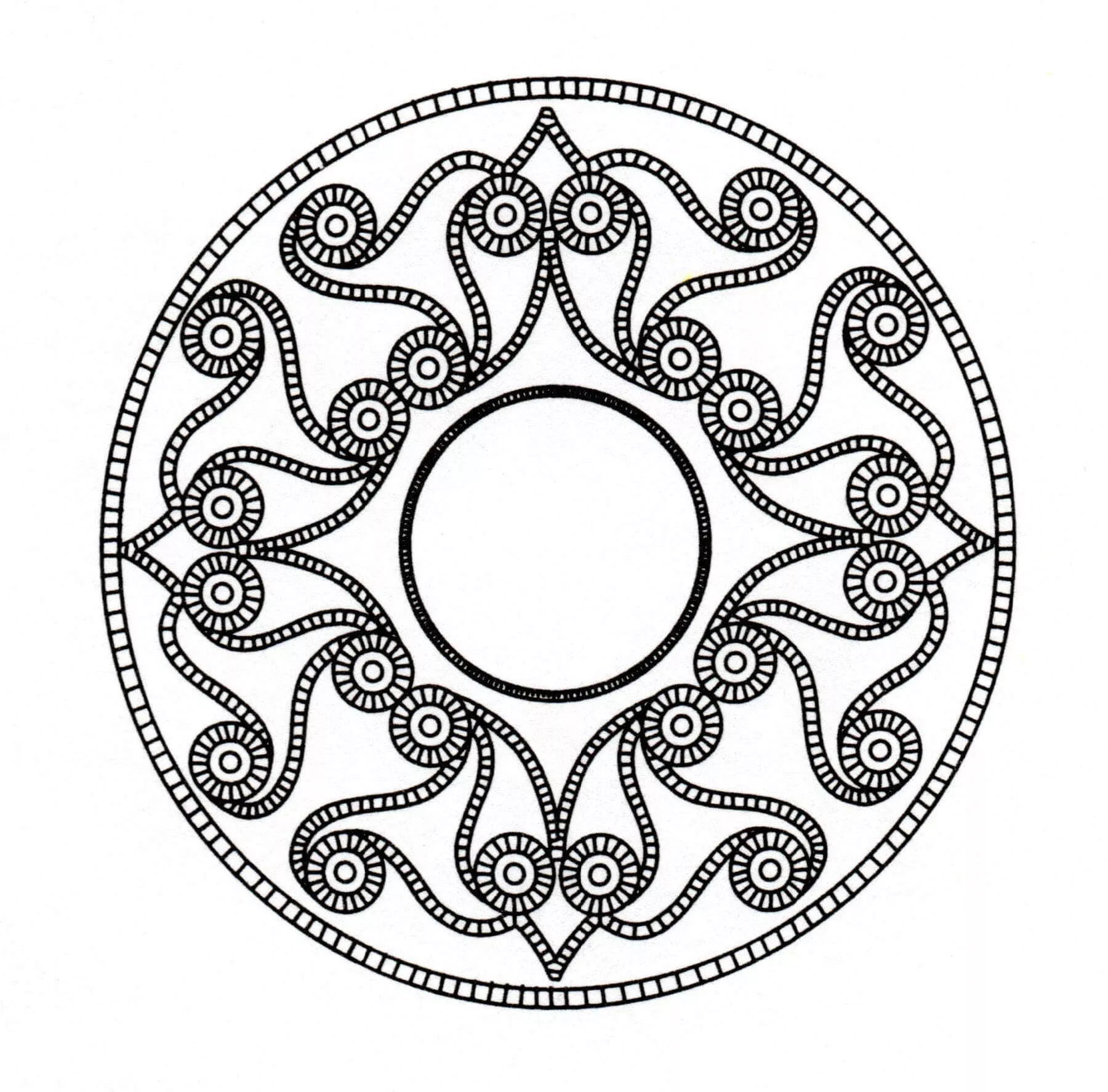 Magisches Mandala (Schwierigkeitsgrad Mandalas : Normal)