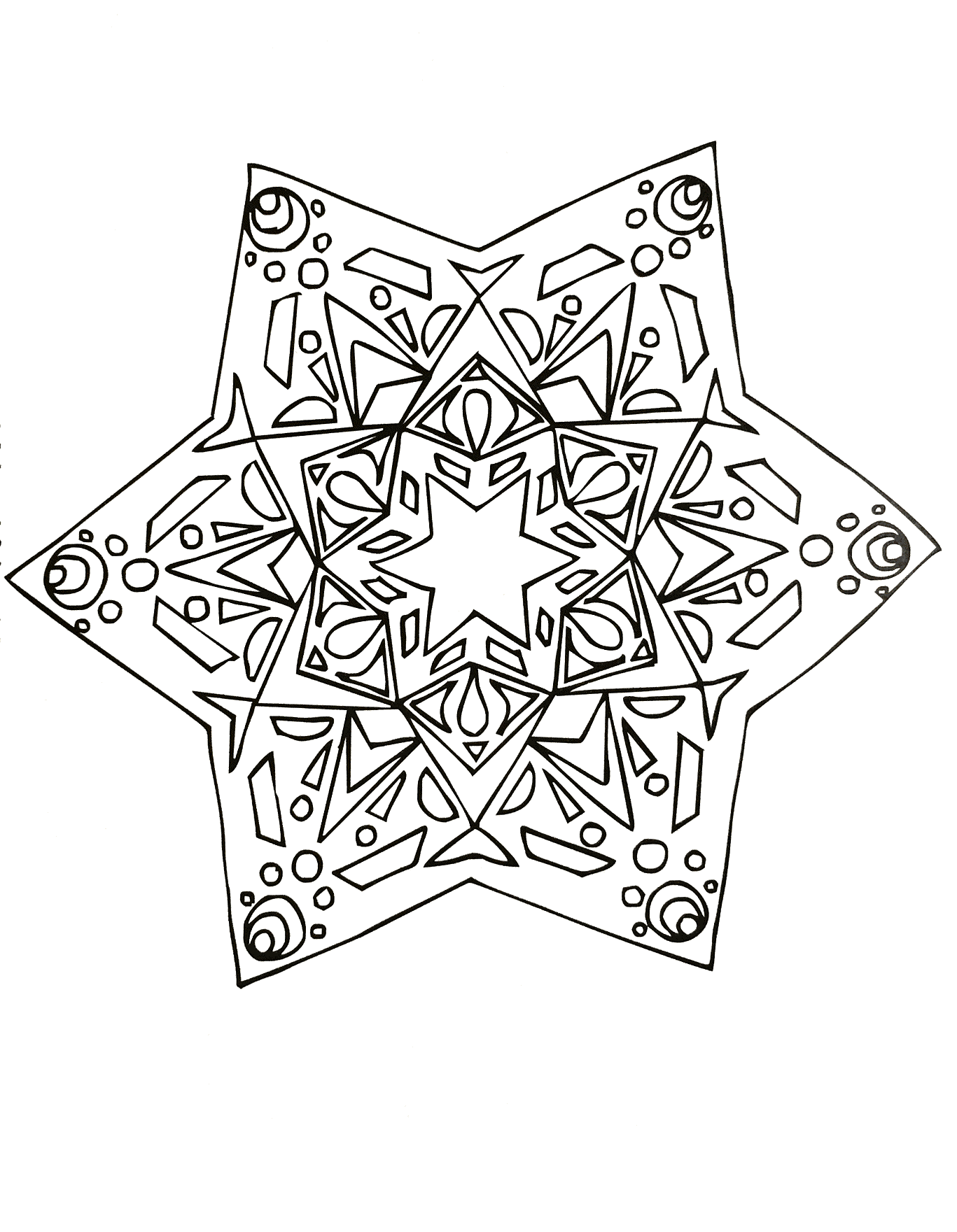 Mandala zum ausmalen gratis schöner stern - Dieses Bild enthält : Stern
