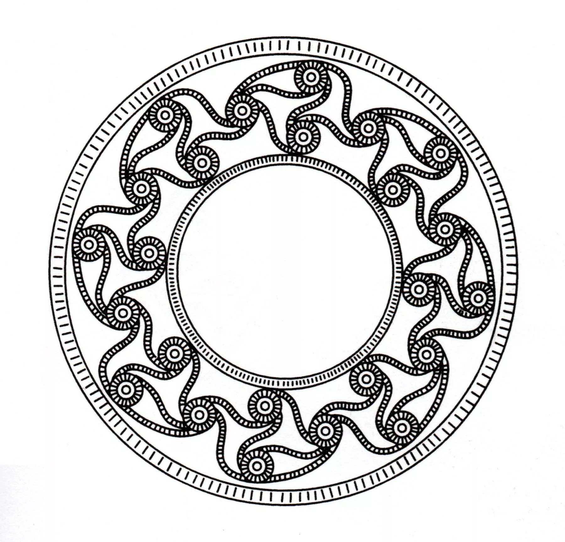 Keltisches harmonisches Mandala (Schwierigkeitsgrad Mandalas : Normal)